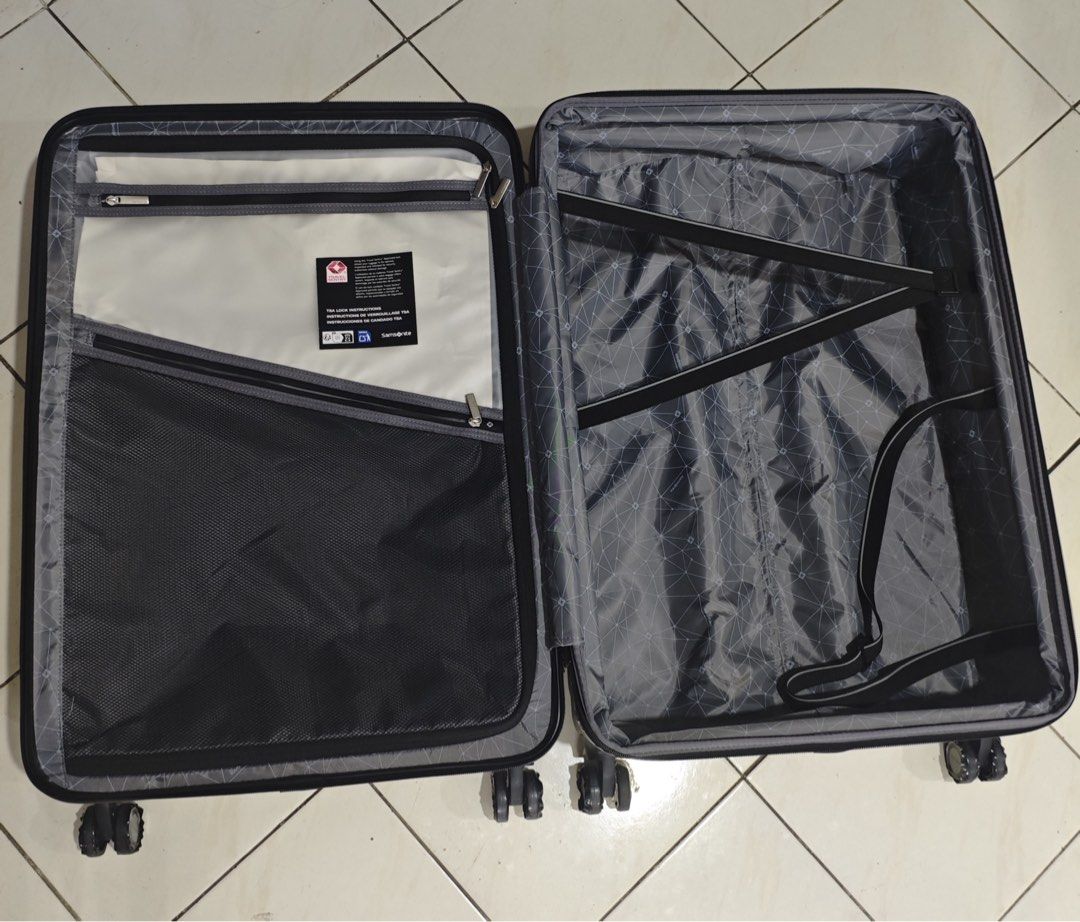 Samsonite Greyish Purple Luggage 28in Large (Category: Luggage) located in Cainta. Submitted by aaanp (Listing ID 1426104929, Image 3). Description: Like new Used only once No flaws RFS: don’t need it Size Large (28 inch) With TSA lock Spinner Hard shell.