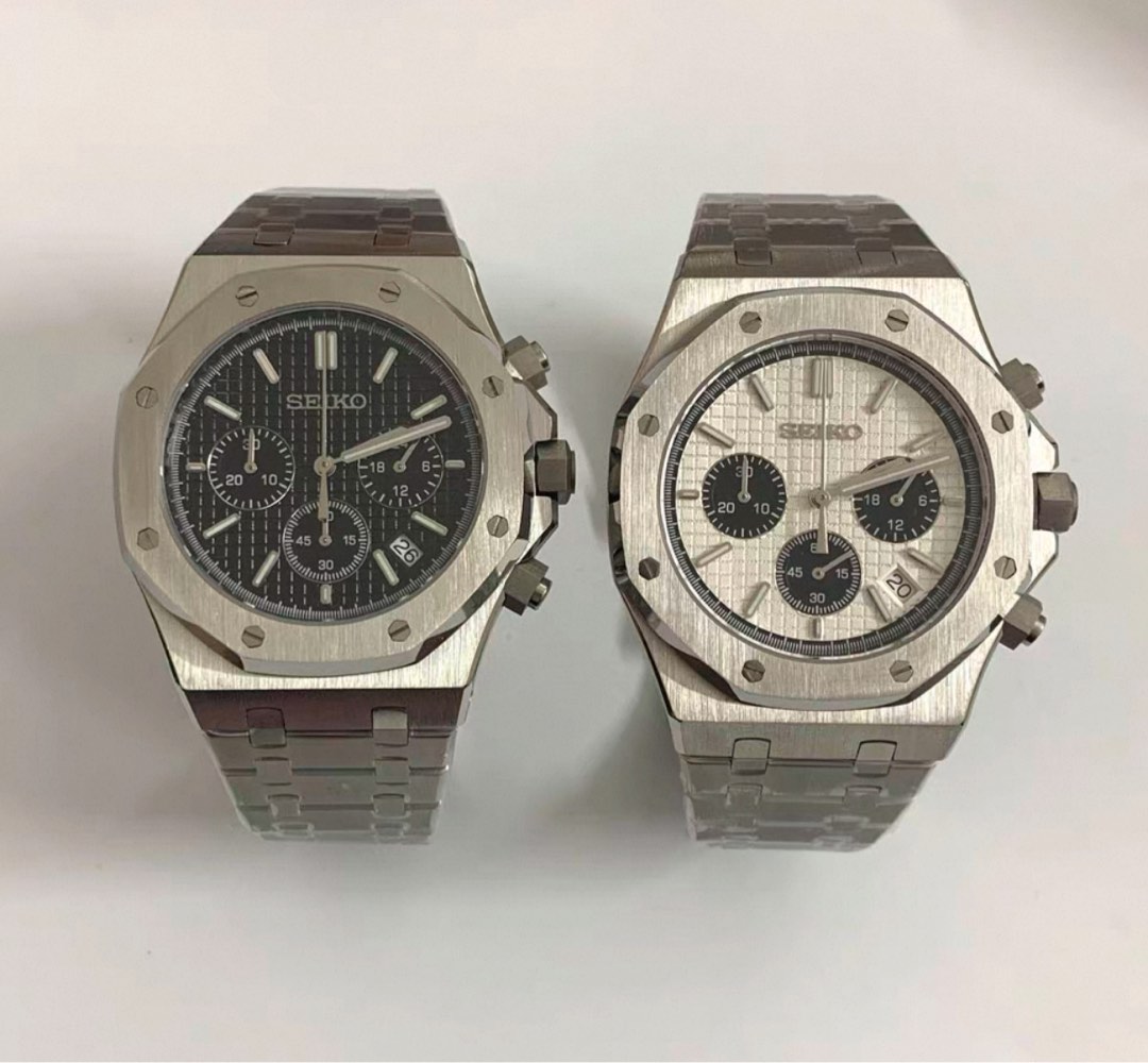 Seiko AP MOD Watch - Black/White Dial, Men's Fashion, Watches ...