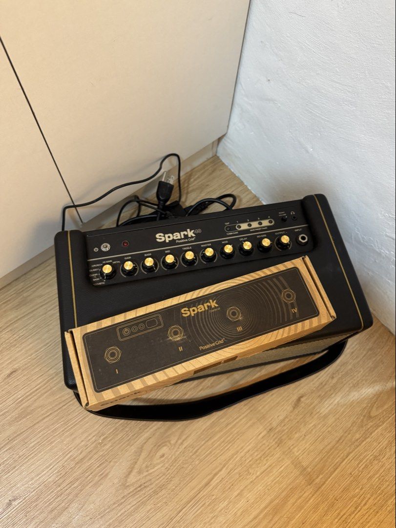 SET Spark Smart Guitar Amp & Bluetooth Speaker with Control Set (Category: Soundbars, Speakers & Amplifiers) located in General Trias. Submitted by samwhere (Listing ID 1426140162, Image 2). Description: Positive Grid Spark Smart Guitar Amp & Bluetooth Speaker with Control 🎸Amp was barely used, Good as new 🎸Spark control is brand new, still sealed. 🎸 Rfs: Upgrade 🎸 Selling low for only Php18000 for this set.