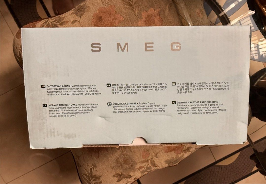 SMEG Cast Iron Casserole 24cm (Category: Cookware & Accessories) located in Cavite. Submitted by jicabarles (Listing ID 1426076254, Image 3). Description: ‼️ FOR SALE: SMEG Cast Iron Casserole • Very good condition • Heavy-duty cast iron • Even heat distribution RFS: Not being used. Message for details. .
