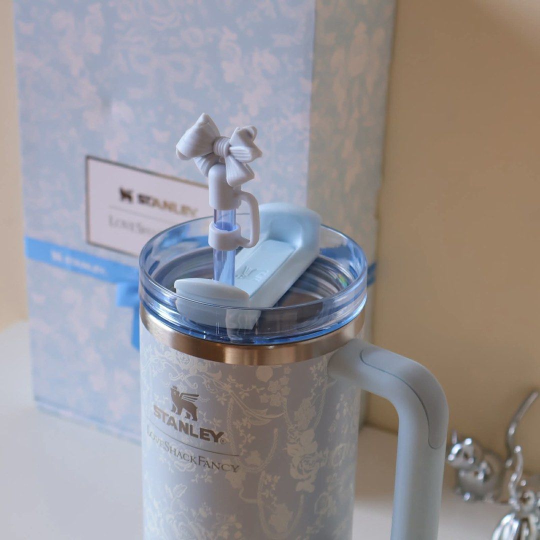 Stanley LoveShackFancy Quencher Tumbler (Category: Water Bottles & Tumblers) located in Manila. Submitted by mypshopp (Listing ID 1426039131, Image 2). Description: Stanley love shack fanzy 40oz - with box - straw - dusbag Ready to ship! 📸 Actual pic posted !!.