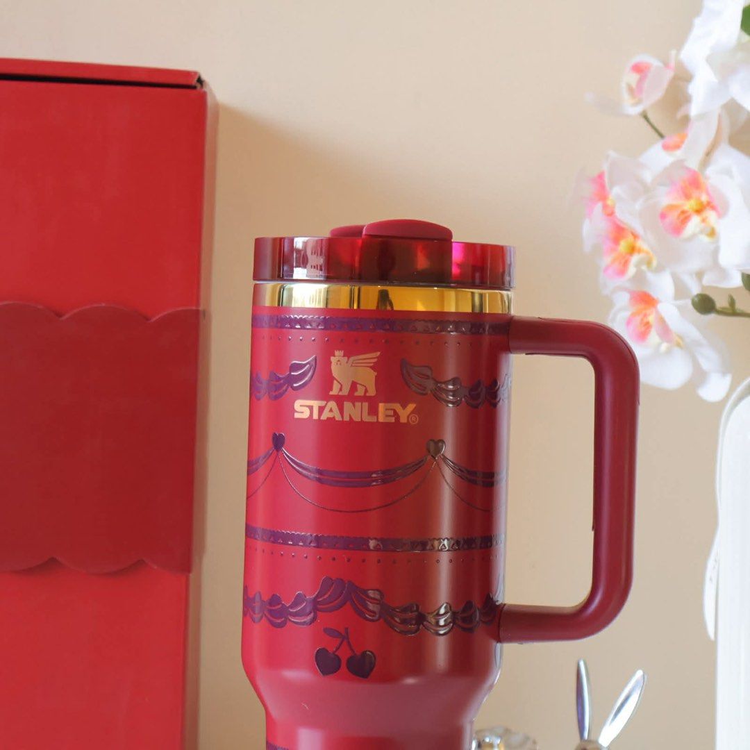 Stanley Quencher Tumbler (Category: Water Bottles & Tumblers) located in Manila. Submitted by mypshopp (Listing ID 1426039070, Image 2). Description: Stanley love shack fanzy 40oz - with box - straw - dusbag Ready to ship! 📸 Actual pic posted !!.