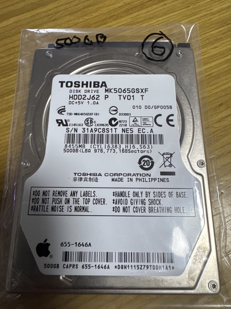 Toshiba 500GB 2.5