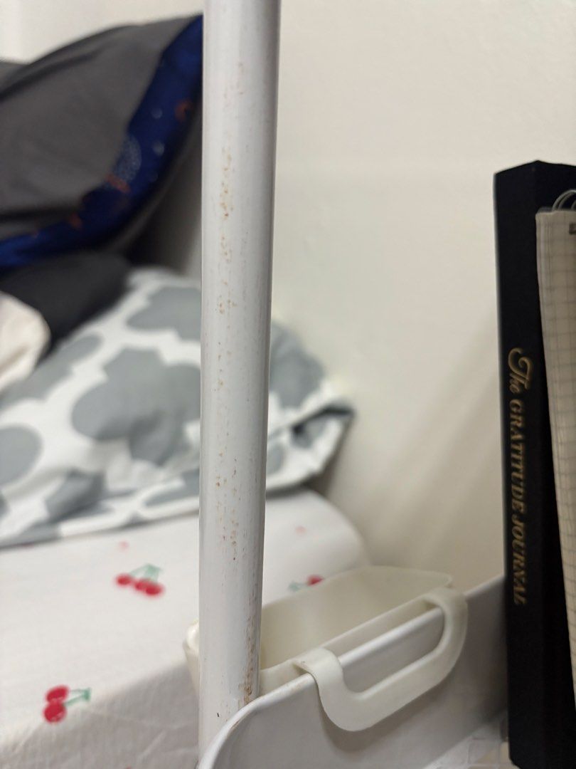 White Metal Trolley Cart 4 Layers (Category: Storage Boxes & Baskets) located in Manila. Submitted by zhansjmd (Listing ID 1426130047, Image 2). Description: Rfs: Not my style na Note: Removed the wheels (natapon na) Medyo may rust since metal siya Lalamove deliv and fee c/o buyer- pwede for pickup also.