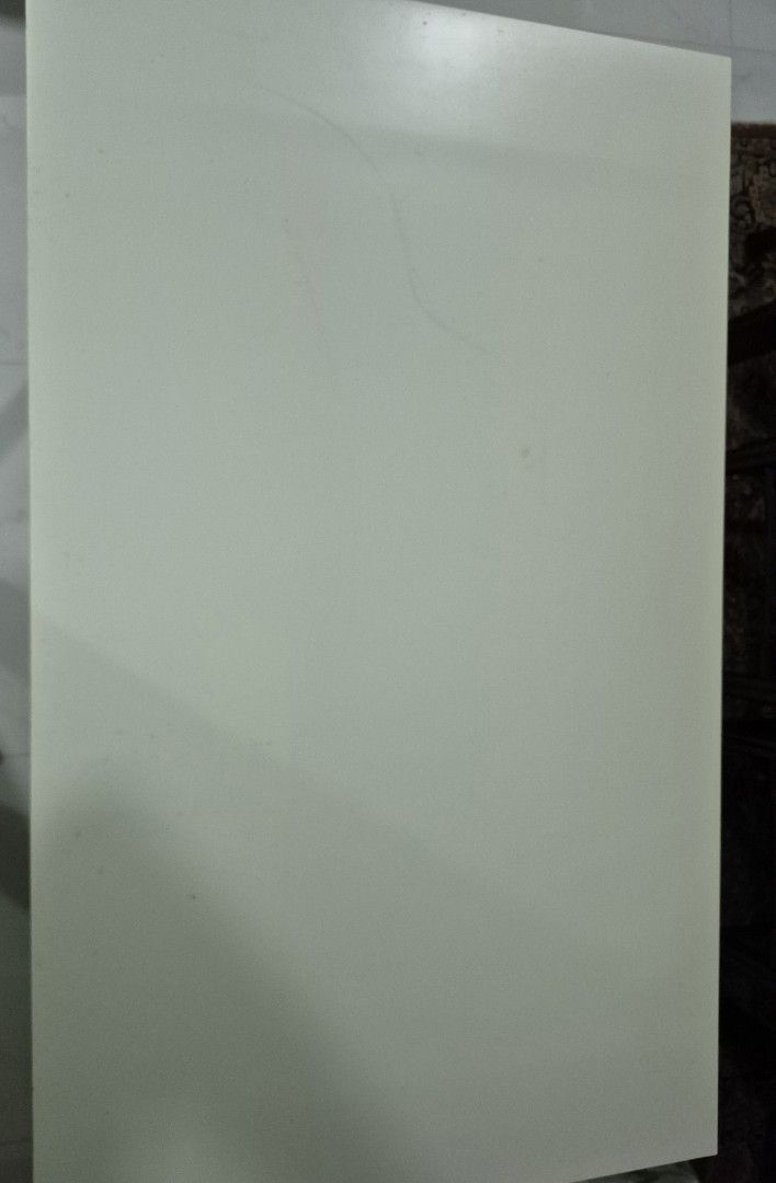 White Rectangular Table (Category: Tables & Sets) located in Singapore. Submitted by sky-786 (Listing ID 1426142231, Image 2). Description: Simple white rectangular table. Suitable for various uses. Sturdy legs provide good support. Perfect for small spaces.ikea table. L1m x W60cm x H74cm delivery can be considered..