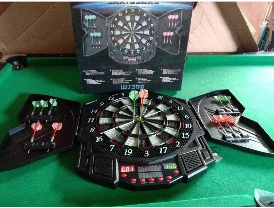 WJ300 DART BOARD (Category: Other Sports Equipment and Supplies) located in San Pablo. Submitted by liezelvalenzuela06 (Listing ID 1426058109, Image 2). Description: WJ300 DART BOARD Php 4035.00 Good quality Affordable Brand New 7 numberic led indicator Filter locking end door 27 play mode 216 spiel options Number of players: 1-8 players MODE OF PAYMENT ✅CASH ✅GCASH ✅BANK TRANSFER ✅ CREDIT CARD ✅CASH ON DELIVERY NATIONWIDE ☎️ +639993950236 📲 mes