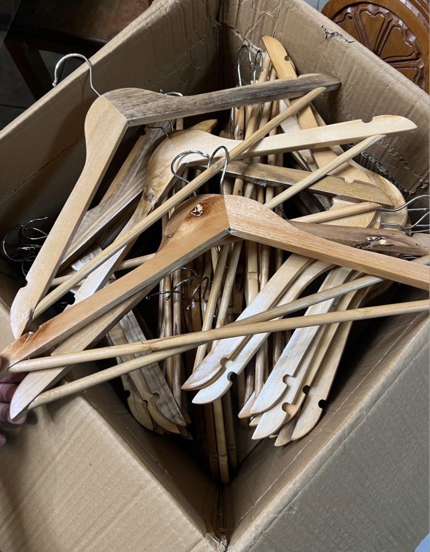 Wooden hangers (17 each) (Category: Hooks & Hangers) located in Las Pinas. Submitted by apdeclutter (Listing ID 1426048505, Image 2). Description: DECLUTTERING! -WOODEN HANGER -USED LIKE NEW! ₱17 EACH!!! -OPEN FOR TAKE ALL! MINIMUM OF 10 PCS❗️ I HAVE 100 PCS 15 pesos each na lang if take all 📍LAS PIÑAS CITY.