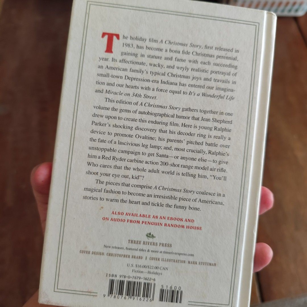 A Christmas Story by Jean Shepherd (Category: Storybooks) located in Muntinlupa City. Submitted by iveereads (Listing ID 1426267672, Image 3). Description: Hardcover Contemporary, Humor, Holiday dm for more pics/info.