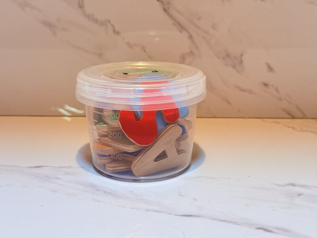 Alphabet Letters in a Container (Category: Educational & Learning Toys) located in Bulacan. Submitted by makelearningfun (Listing ID 1426304062, Image 1). Description: Incomplete but can be used as extra letters or for sensory play rescue letters.