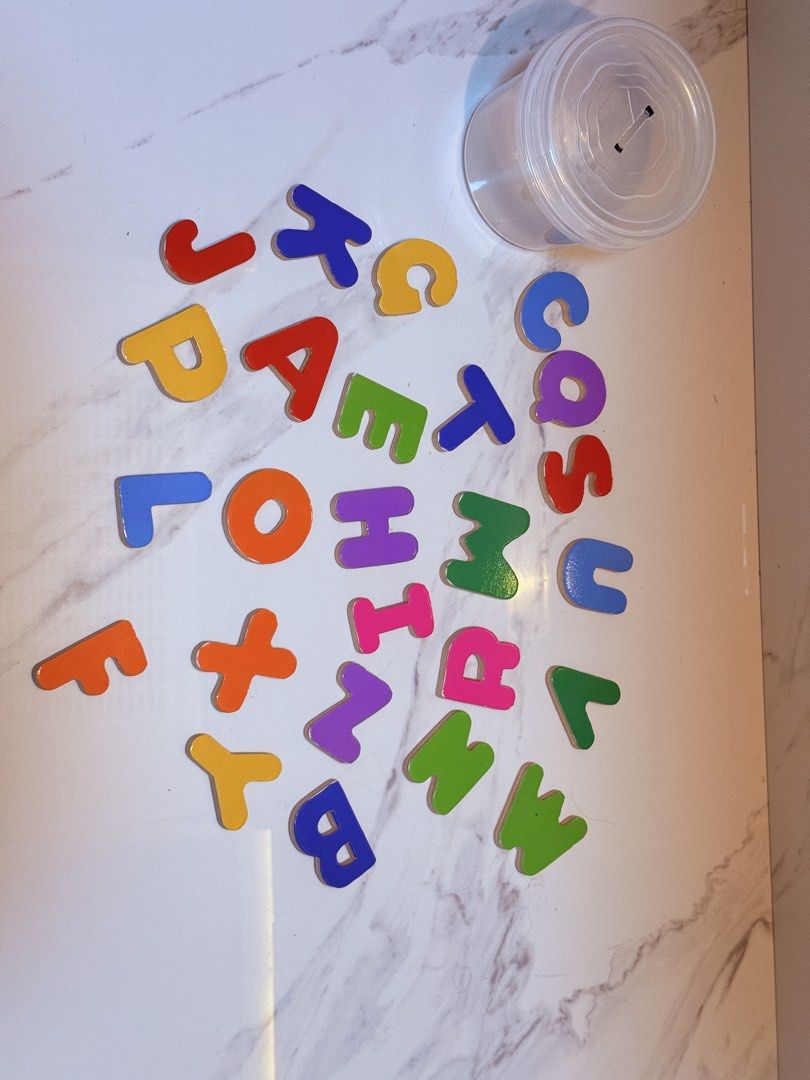 Alphabet Letters in a Container (Category: Educational & Learning Toys) located in Bulacan. Submitted by makelearningfun (Listing ID 1426304062, Image 2). Description: Incomplete but can be used as extra letters or for sensory play rescue letters.