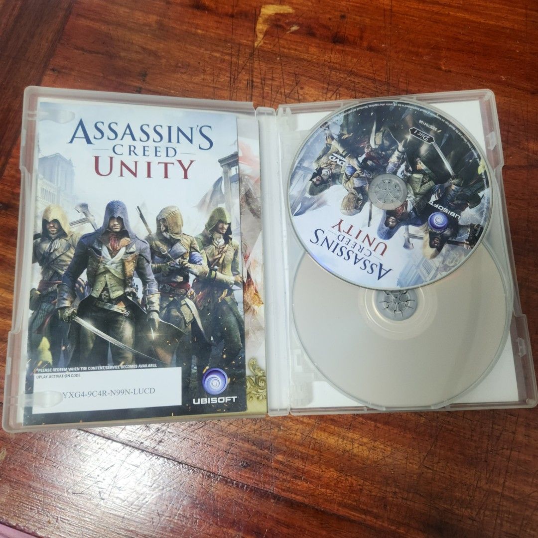 Assassin's Creed Unity PC DVD-ROM (Category: PlayStation) located in Ilagan. Submitted by micassandra (Listing ID 1426329361, Image 3). Description: Assassin's Creed Unity PC DVD-ROM Special Edition. Includes additional missions and The Chemical Revolution. The game features combat, parkour, and exploration. It allows players to explore the streets of Paris during the French Revolution. The game requires a minimum PC configuration to run..