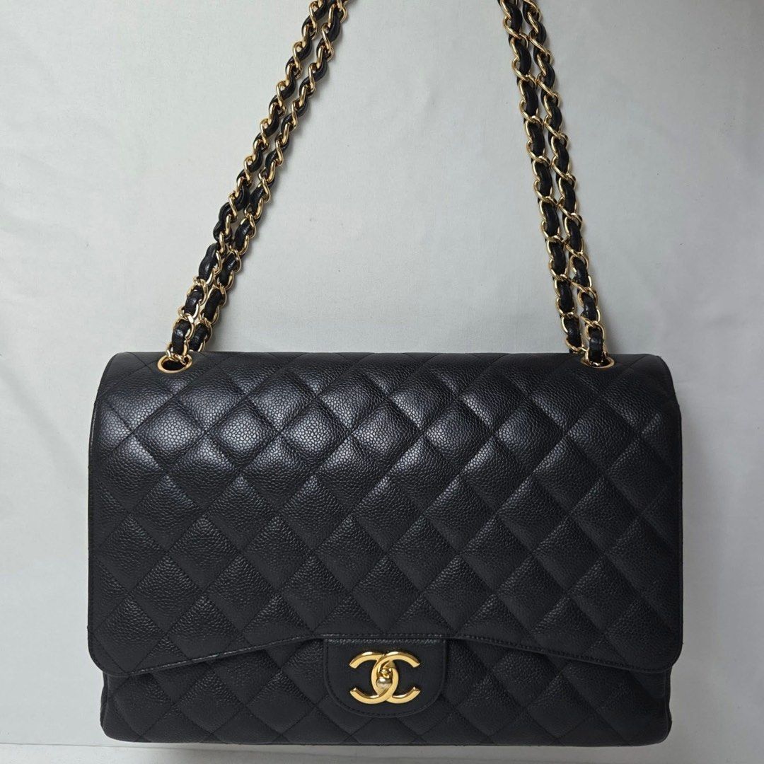 Authentic Chanel Maxi Flap Caviar Burgundy (Category: Luxury Bags & Wallets) located in Quezon City. Submitted by jhaediah (Listing ID 1426231621, Image 1). Description: Rank A Maxi Caviar Series 14 Burgundy inside Gold , Double flap Free Pabitbit Korea, fully paid before ship .