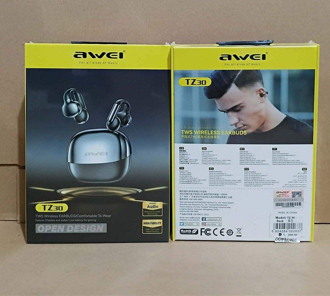 Awei TZ30 Open Ear Clip Wireless Earbuds (Category: Earphones) located in Manila. Submitted by mxrx_ (Listing ID 1426328931, Image 2). Description: .