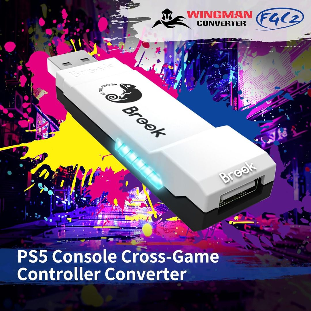 Brook Wingman FGC2 Converter Arcade Controller Adapter for PS5 and PC ...