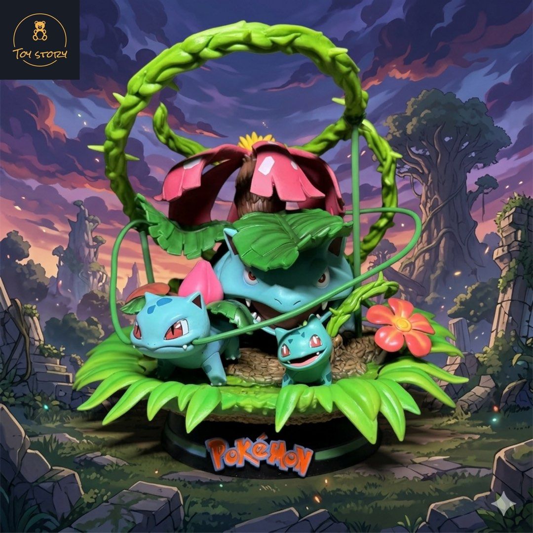 Bulbasaur Evolution Line | Pokemon | 22cm | Bulbasaur / Ivysaur ...