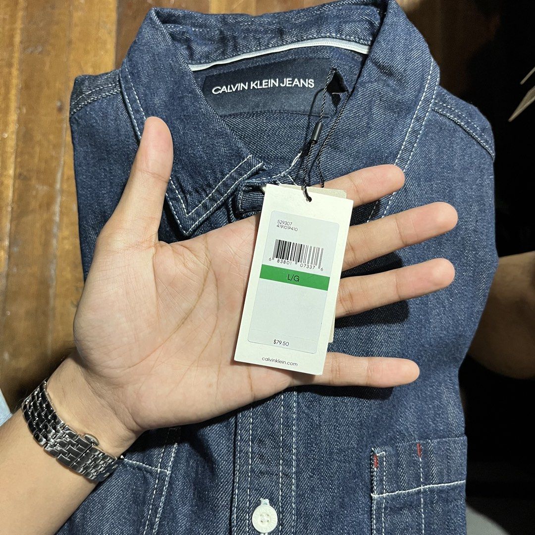 Calvin Klein Jeans denim shirt (Category: Formal Shirts) located in Manila. Submitted by kinoo. (Listing ID 1426307442, Image 2). Description: •Never used •No issues •Padala.