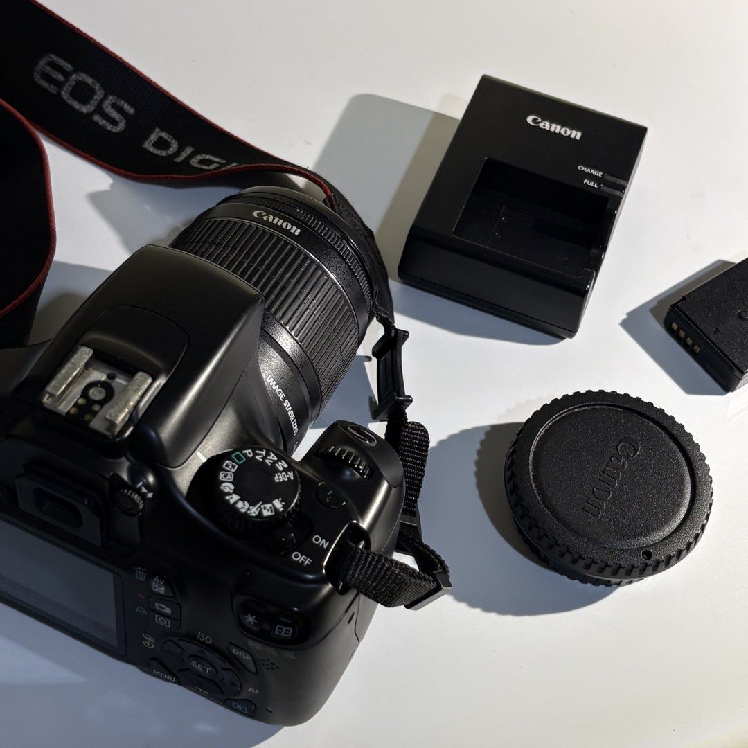 Canon EOS Rebel T3 DSLR Camera with Lens (Category: Cameras) located in Quezon City. Submitted by lavienestyle (Listing ID 1426303086, Image 1). Description: Canon DSLR ‼️ OFFER YOUR PRICE ‼️ (not 999) or SWAP with your digi cam (offer) - working fine! natambak na lang bcs i preferred digi cams - may pag ka black or like vintage lang sa camera screen, but doesn’t affect the picture pag nalipat na (slide 4) - this is so nice for photography! i’m n
