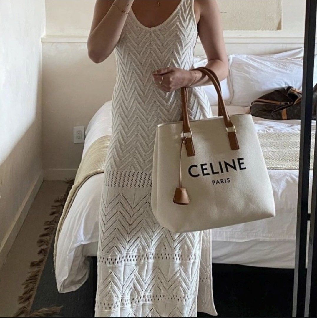 CELINE Cabas Tote in natural and tan with lockset (Category: Luxury Bags & Wallets) located in Quezon City. Submitted by rmseller.2017 (Listing ID 1426257403, Image 2). Description: CELINE Cabas Tote in natural and tan with lockset | excellent condition | (store price: P135K+) P38,500 only (open for installment).