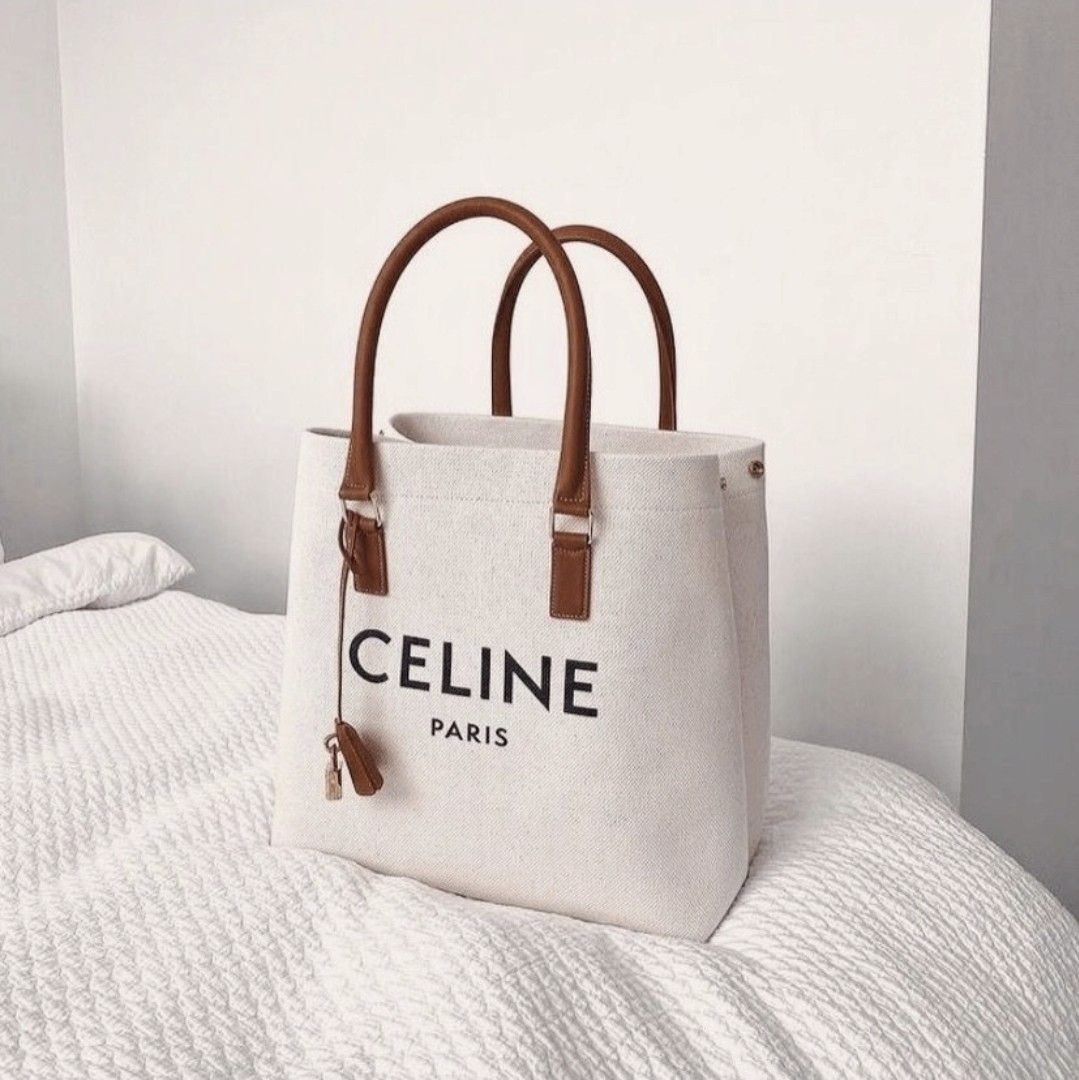 CELINE Cabas Tote in natural and tan with lockset (Category: Luxury Bags & Wallets) located in Quezon City. Submitted by rmseller.2017 (Listing ID 1426257403, Image 1). Description: CELINE Cabas Tote in natural and tan with lockset | excellent condition | (store price: P135K+) P38,500 only (open for installment).
