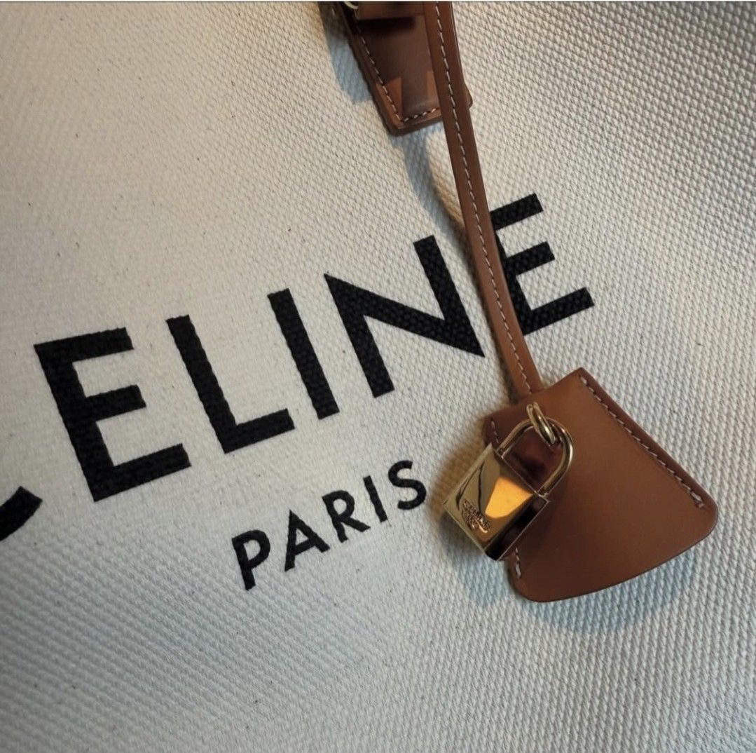 CELINE Cabas Tote in natural and tan with lockset (Category: Luxury Bags & Wallets) located in Quezon City. Submitted by rmseller.2017 (Listing ID 1426257403, Image 3). Description: CELINE Cabas Tote in natural and tan with lockset | excellent condition | (store price: P135K+) P38,500 only (open for installment).