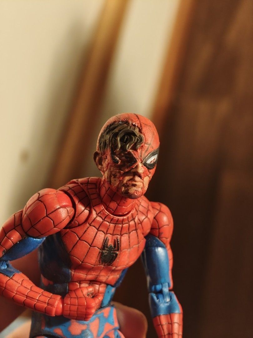 Custom 1/12 battle damaged Spiderman head sculpt, Hobbies & Toys, Toys ...