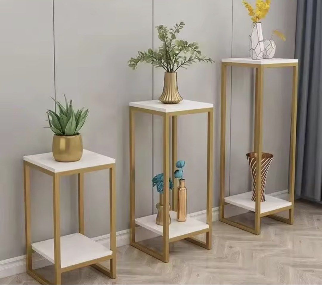 Gold Metal Plant Stands Set (Category: Plants & Seeds) located in Pasay City. Submitted by shirley.manacsa (Listing ID 1426228735, Image 1). Description: .
