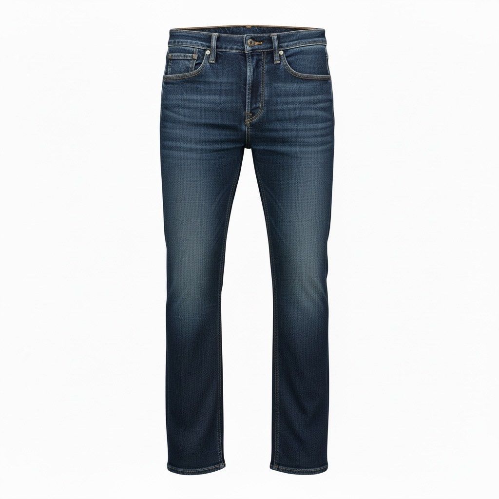 Levi's 527 Jeans - W31 L32 (Category: Jeans) located in Makati City. Submitted by LunaMari (Listing ID 1425519234, Image 2). Description: Levi's 527 jeans in a dark wash. Features a classic five-pocket design with a button closure and a zip fly. The back pocket hhas the signature Levi's stitching. The jeans have a W31 L32 size. The care label indicates washing instructions. Dimensions: Waist 34 inches Length 40.5 inches Inseam 31.5 inches.