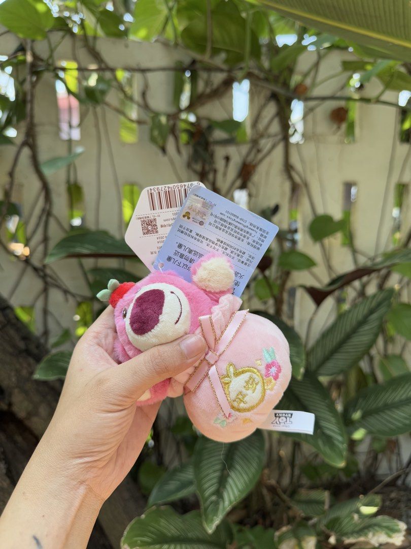 Lotso Plush keychain / charm (Category: Plushies & Soft Toys) located in Caloocan City. Submitted by raeccas.selections (Listing ID 1426319261, Image 2). Description: - bnew with paper tag loc: north caloocan / marikina (by sched) MOP: gcash / bank transfer MOD: lalamove / J&T .