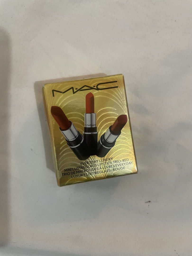 Mac Everyday Luxury Lipstick Trio (Category: Makeup) located in Makati City. Submitted by odimails (Listing ID 1426233188, Image 1). Description: 🌟 Mac Everyday Luxury Lipstick Trio 🌟 never used 🌟 location: Makati City / Parañaque City 🌟 same day delivery/gogo express/j&t 🌟 dm for more details!.