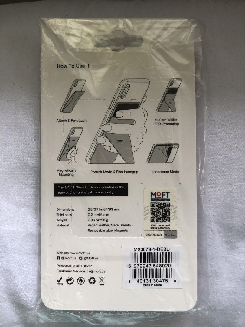 Moft Invisible Phone Stand and Wallet (Black) (Category: Mounts & Holders) located in Cabuyao City. Submitted by jedelacruz43461 (Listing ID 1426272218, Image 2). Description: Features •ultra thin and lightweight design •comparible with phones 4.7" screen or larger •magnetic mounting supported •3 card wallet capacity Shipping fee c/o buyer.