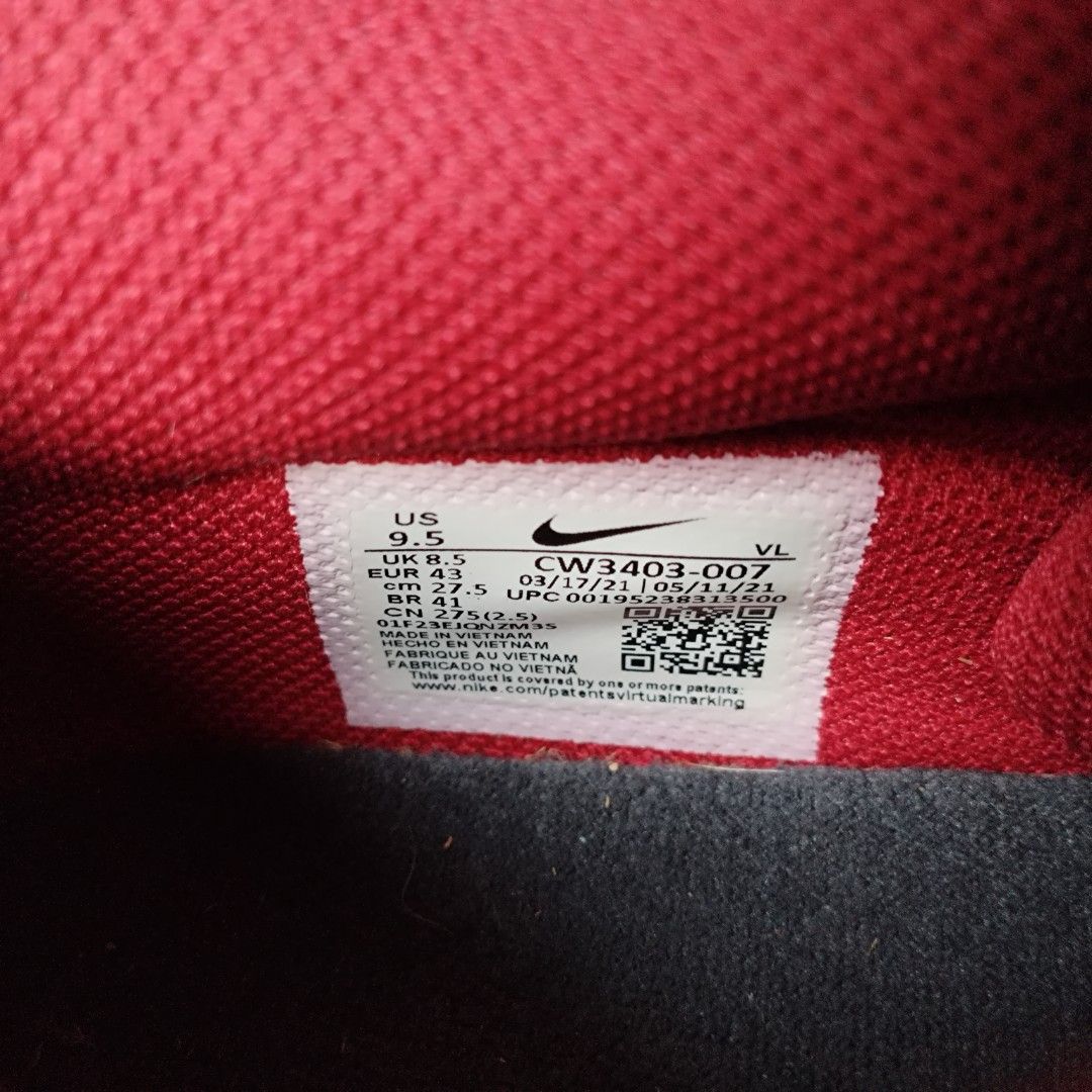 Nike Precision 5 Anthracite Gym Red M-Size 9.5US (Category: Sneakers) located in Cainta. Submitted by harlemwerld (Listing ID 1426344467, Image 2). Description: Nike Precision 5 Anthracite Gym Red Men's size 9.5 US Almost no visible heeldrag .