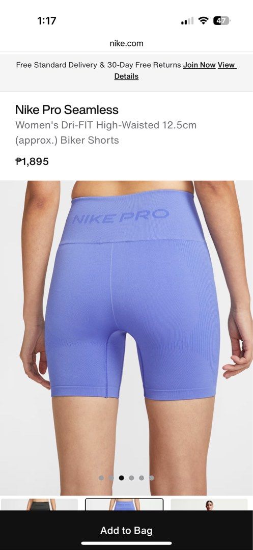 Nike Pro Seamless Dri-FIT Biker Shorts (Category: Activewear) located in Manila. Submitted by v2024 (Listing ID 1426231063, Image 3). Description: .