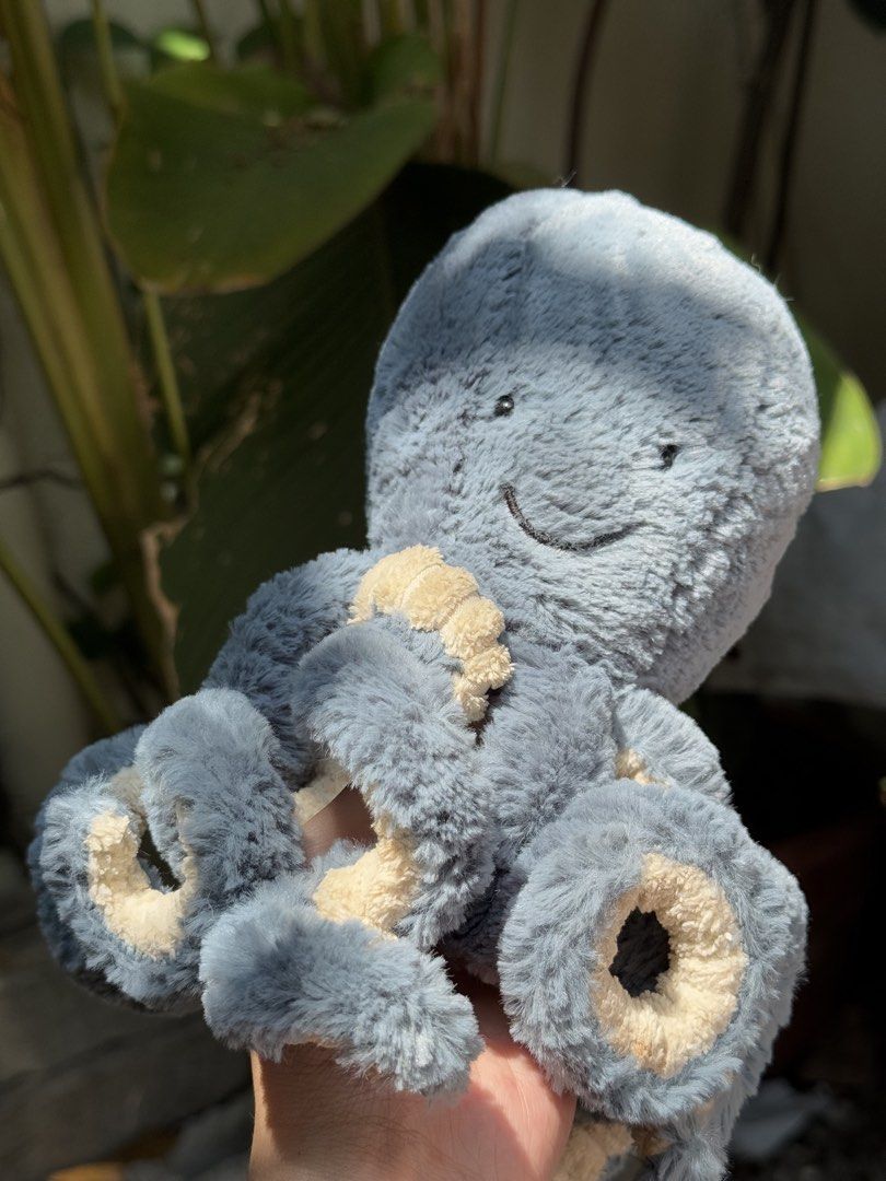 Original Jellycat Storm Octopus Plush (Category: Plushies & Soft Toys) located in Caloocan City. Submitted by raeccas.selections (Listing ID 1426320295, Image 2). Description: - collector’s item! - authentic JC 💙 loc: north caloocan / marikina (by sched) MOP: gcash / bank transfer MOD: lalamove / J&T .