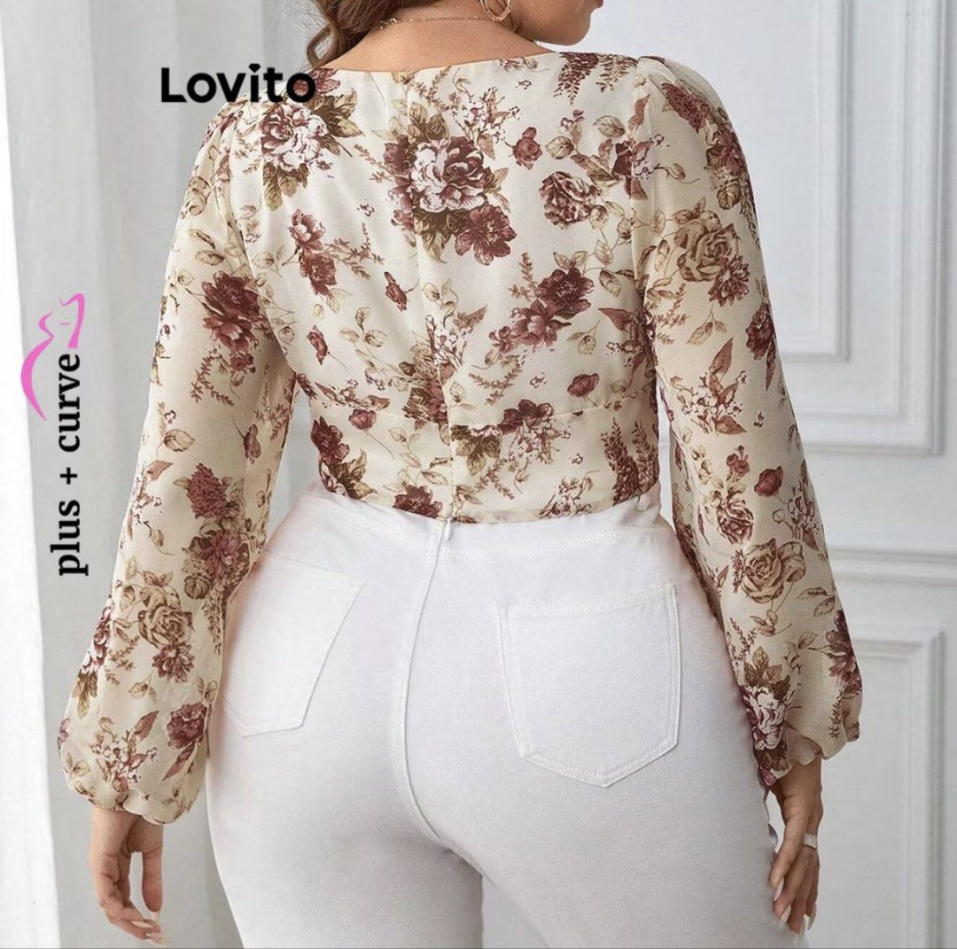 PLUS SIZE Lovito Curve Crop long sleeve top (Category: Blouses) located in Balanga. Submitted by gail13_ (Listing ID 1426329567, Image 2). Description: PLUS SIZE- Crop Long Sleeve Top Still in very good condition. 💰 Original price: ₱467 📌 Details • Size: 4XL (best fit to 3XL) • Cute crop long sleeve top • Material: Polyester (not stretchable) • Size measurements are posted in the photos • Actual photos posted • Any flaws (if any) will be honest