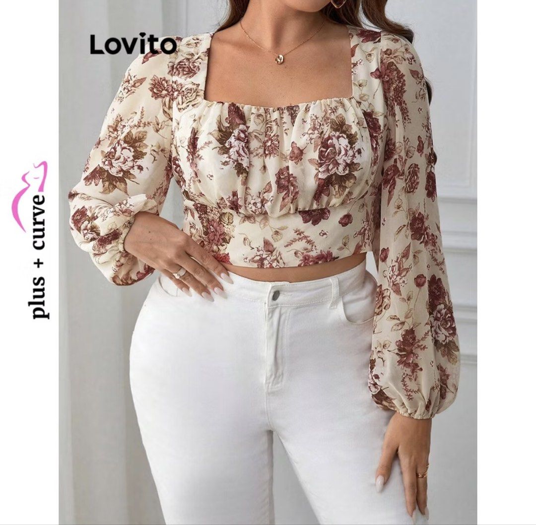 PLUS SIZE Lovito Curve Crop long sleeve top (Category: Blouses) located in Balanga. Submitted by gail13_ (Listing ID 1426329567, Image 3). Description: PLUS SIZE- Crop Long Sleeve Top Still in very good condition. 💰 Original price: ₱467 📌 Details • Size: 4XL (best fit to 3XL) • Cute crop long sleeve top • Material: Polyester (not stretchable) • Size measurements are posted in the photos • Actual photos posted • Any flaws (if any) will be honest
