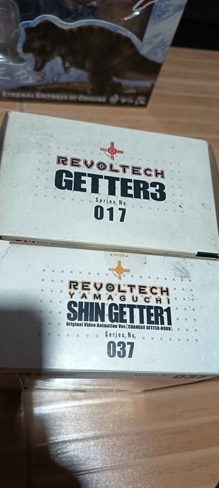 Revoltech Yamaguchi Shin Getter 1 & Getter 3 (Category: Figurines & Statues) located in Manila. Submitted by madfinds (Listing ID 1426250905, Image 2). Description: Getter 3 - 2k Getter 1 - 1.5k Take both 3k or best offer. Meet up: Cavite City Only.