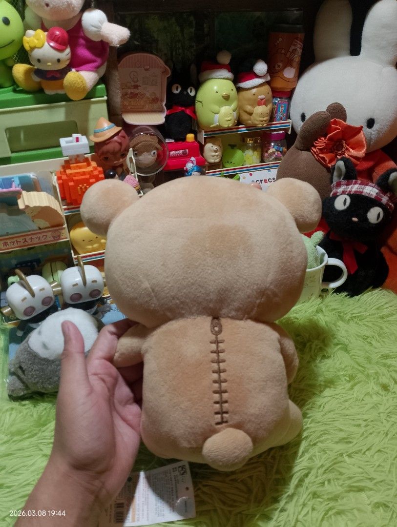 Rilakkuma Plush Toy with Heart (Category: Plushies & Soft Toys) located in Bulacan. Submitted by debur4_freenzy (Listing ID 1426254137, Image 2). Description: Adorable Rilakkuma plush toy featuring a heart-shaped detail. The plush has a zipper design on the back. It is made in Vietnam by C&H Creative Co., Ltd. Comes with original tags. Perfect for Rilakkuma fans or collectors. MOP: Gcash MOD: J&T 💙App: Debura Freenzy 📍Santa Maria, Bulacan.