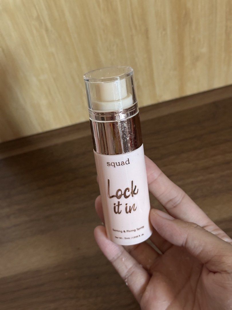 Squad Lock it in Setting & Fixing Spray (Category: Makeup) located in Quezon City. Submitted by cstuff_forsale (Listing ID 1426232196, Image 1). Description: 💌 sprayed thrice only 💌 last price posted.