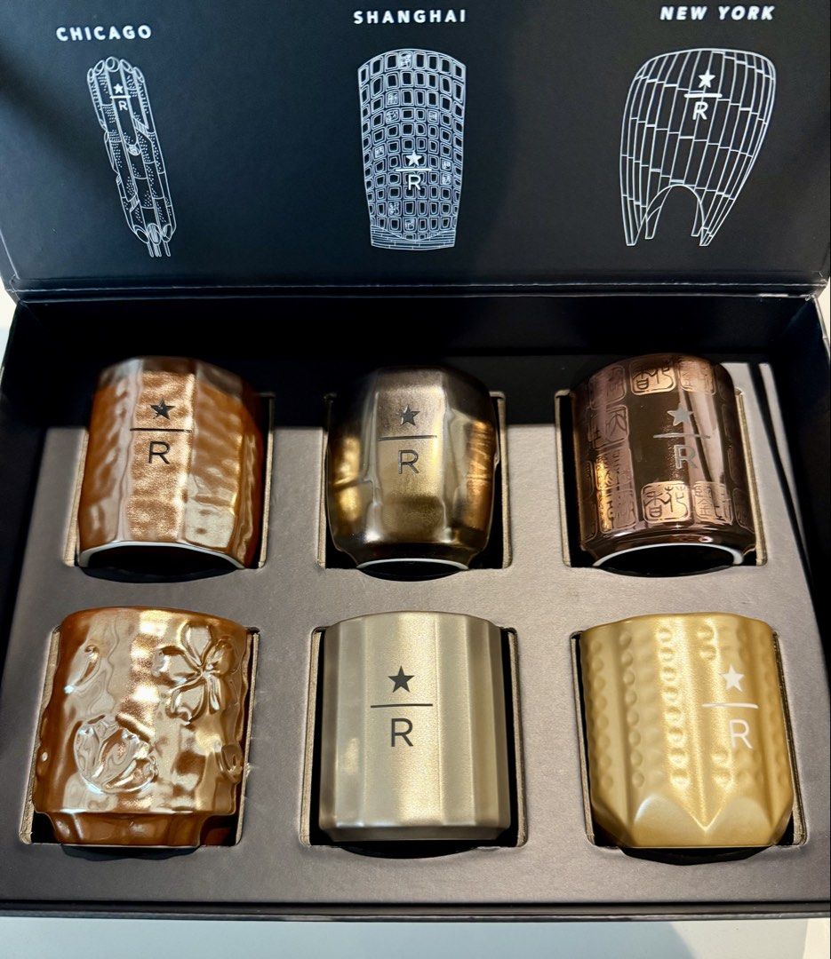 Starbucks Reserve Roastery Cask Collection Cups (Category: Coffee & Tea Tableware) located in Manila. Submitted by rmx28 (Listing ID 1426244646, Image 1). Description: Starbucks Reserve Tea Cups Bought in Starbucks Reserve Shanghai No damage Rarely used With box With free wooden tray.