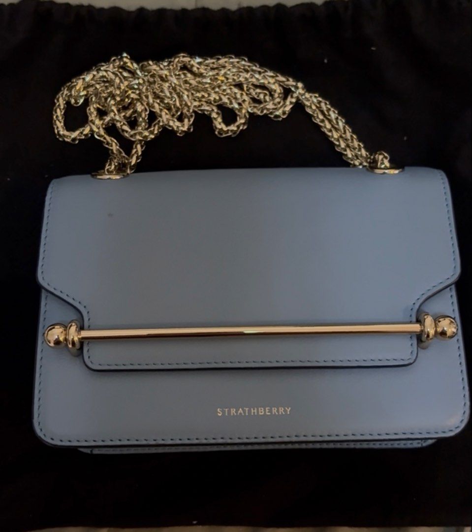 Strathberry Mini East/West Shoulder Bag (Category: Luxury Bags & Wallets) located in Malolos. Submitted by 3Coolitz (Listing ID 1426201145, Image 1). Description: So pretty in person May super small stain sa labas and sa loob (pls see posted pics) Better ang Quality ng leather ng strathberry than polene and demelier for me. You’ll know once you own one. RFS: too small lang talaga for mommy like me. Kasya yung iphone16 plus ko and a card wallet..