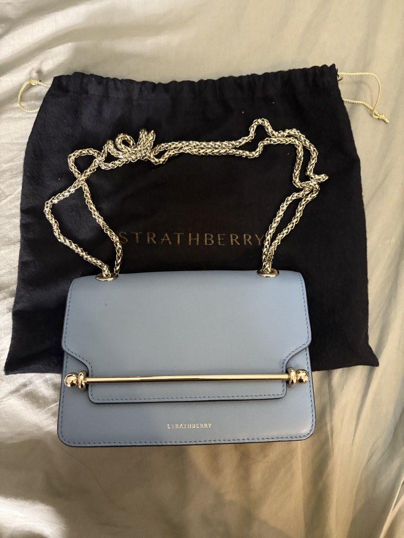 Strathberry Mini East/West Shoulder Bag (Category: Luxury Bags & Wallets) located in Malolos. Submitted by 3Coolitz (Listing ID 1426201145, Image 2). Description: So pretty in person May super small stain sa labas and sa loob (pls see posted pics) Better ang Quality ng leather ng strathberry than polene and demelier for me. You’ll know once you own one. RFS: too small lang talaga for mommy like me. Kasya yung iphone16 plus ko and a card wallet..