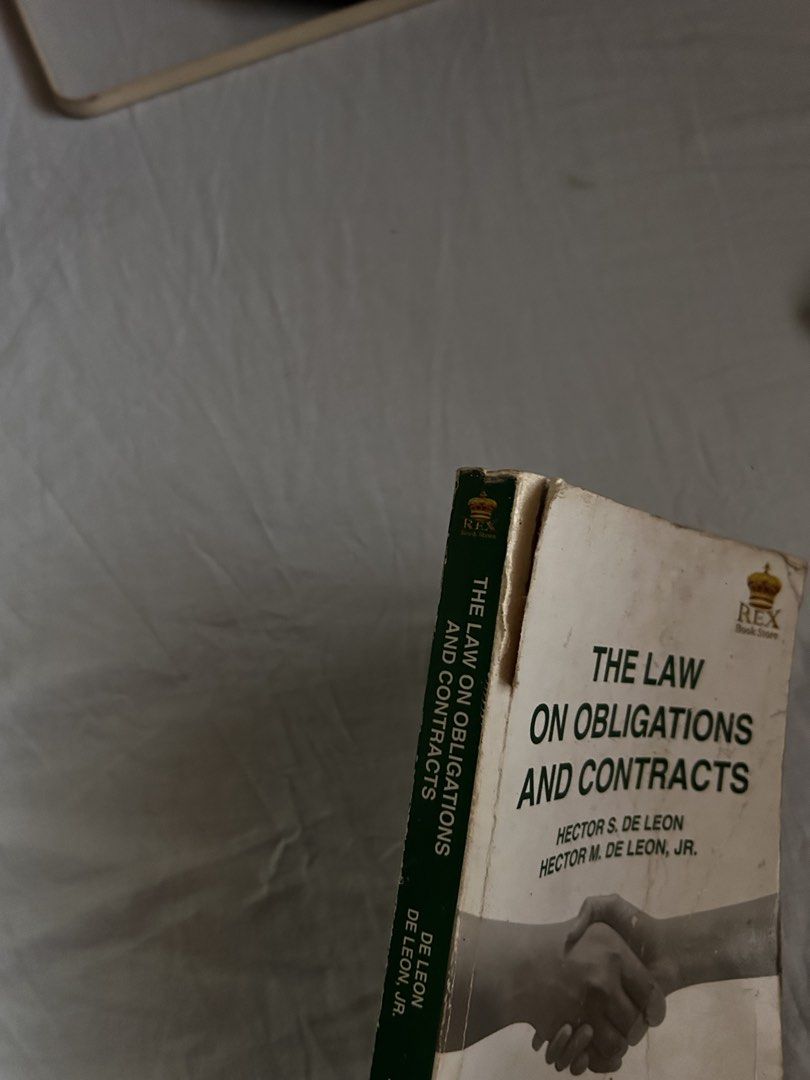 The Law on Obligations and Contracts (Category: Textbooks) located in Pasig City. Submitted by buymeplease000 (Listing ID 1426212180, Image 3). Description: dont expect much since gamit na gamit na siya pero nonetheless complete pa rin naman content niya. i dont need it anymore that's why I'm selling it. just check the photos for the quality ng book and message me for more info :)).