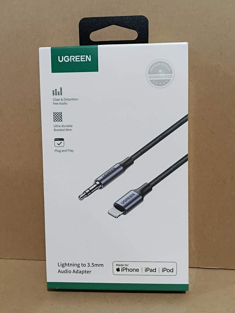UGREEN Lightning to 3.5mm Audio Adapter 1m (Category: Cables & Adaptors) located in Manila. Submitted by mxrx_ (Listing ID 1426329244, Image 1). Description: .
