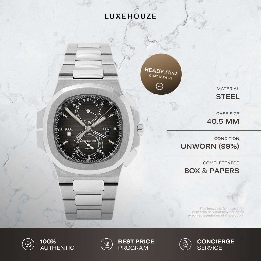 Unworn May 2022 Patek Philippe Nautilus 5990/1A-001 Grey (Category: Watches) located in Singapore. Submitted by luxehouze (Listing ID 1426038791, Image 1). Description: READY FOR EXTRA DEALS? Join our Community for special offers and latest arrivals! //bit.ly/LHWatchesSG Luxehouze is your trusted marketplace to buy and sell luxury goods. Luxehouze SG Pte Ltd is a licensed luxury goods marketplace and regulated dealer. WHY US? 100% Authentic with 