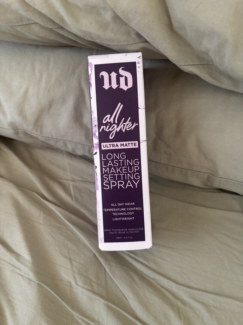 Urban Decay All Nighter Ultra Matte Setting Spray (Category: Makeup) located in Marikina City. Submitted by pufferclowntang (Listing ID 1421642002, Image 2). Description: Bought from Changi Airport Singapore. Never used. ORIGINAL..