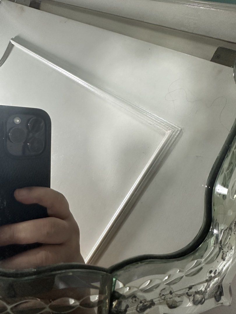 Vintage Etched Glass Mirror (Category: Mirrors) located in Quezon City. Submitted by pink8butterflies (Listing ID 1426223605, Image 3). Description: For dresser table tops Approximately size 10 x 14 See imperfections in pics No cracks or chips Metro Manila shipping only.