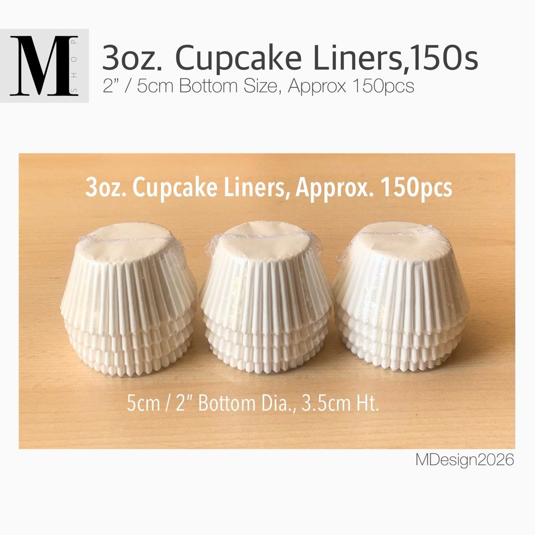 3oz Cupcake Liners 150pcs (Category: Bakeware) located in Manila. Submitted by mshopmla (Listing ID 1426492102, Image 1). Description: 3oz Baking Cups, WHITE Approx 150Pcs per Pack 2” Bottom Size Product Code: 3OWCP-150 Price: Php 145.00 #bakingcups #Mshop #theMFMshop #cupcakeliners.