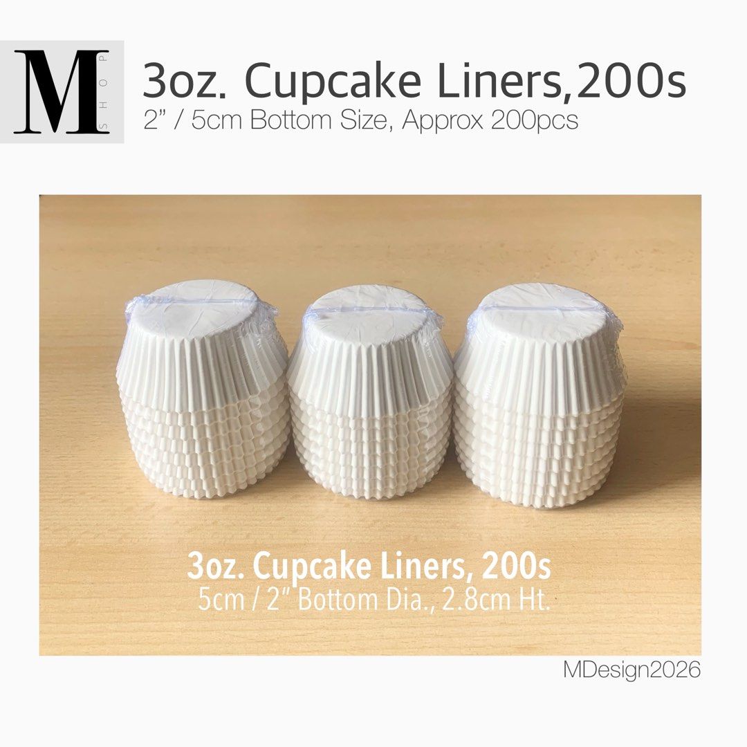 3oz Cupcake Liners 200s (Category: Bakeware) located in Manila. Submitted by mshopmla (Listing ID 1426457870, Image 1). Description: 3oz Baking Cups, WHITE Approx 200Pcs per Pack 2” Bottom Size Product Code: WCP-200 Price: Php 160.00 #bakingcups #Mshop #theMFMshop #cupcakeliners.