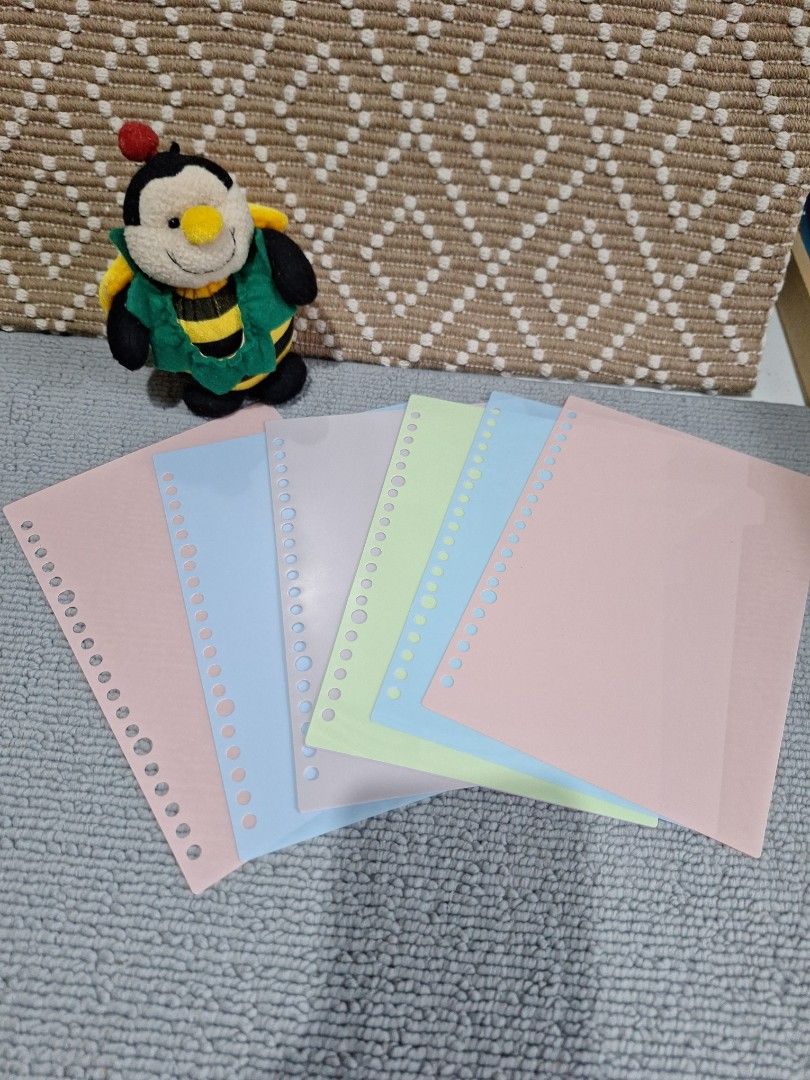 A5 Binder Notebook Divider (Category: Stationery & School Supplies) located in Legazpi City. Submitted by bellebargainbox (Listing ID 1426470400, Image 1). Description: 9 pieces new, unused for your notes or journal durable plastic not paper.