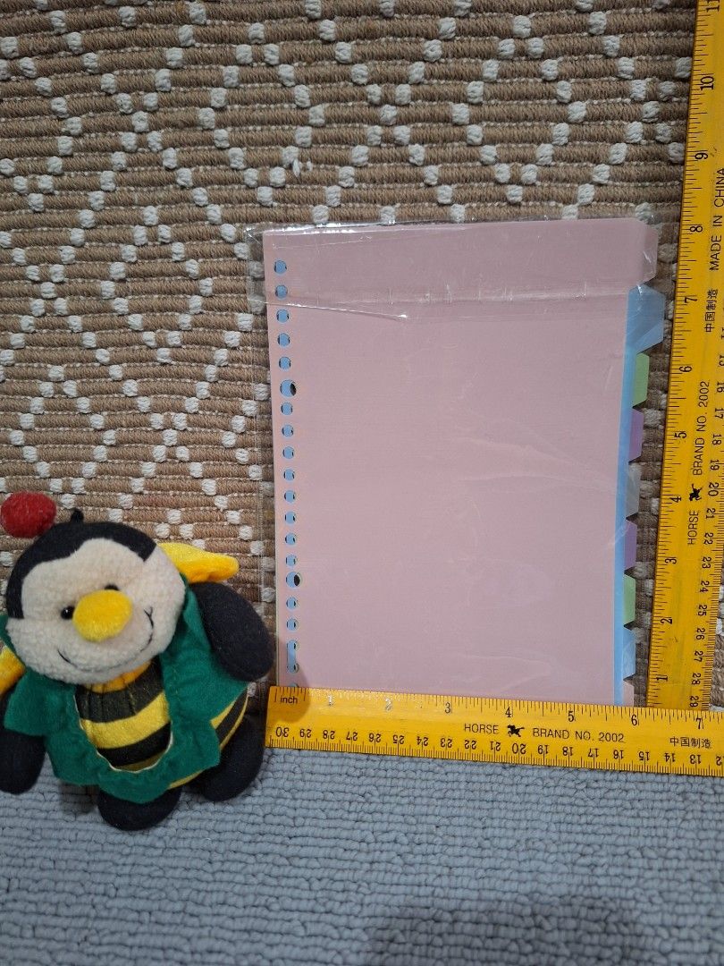 A5 Binder Notebook Divider (Category: Stationery & School Supplies) located in Legazpi City. Submitted by bellebargainbox (Listing ID 1426470400, Image 2). Description: 9 pieces new, unused for your notes or journal durable plastic not paper.